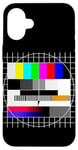 Coque pour iPhone 16 Plus Mire De Test TV 90s Party 80s Outfit Retro Costume Pattern