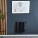 Radiateur électrique design horizontal – Aluminium noir – 60 cm x 60 cm – Notus V Electric