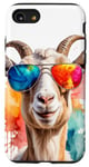 Coque pour iPhone SE (2020) / 7 / 8 Chèvre Lunettes De Soleil Coloré Drôles Animaux Imprimé