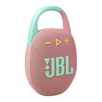 JBL CLIP 5 Speaker, Pink, iP67 Water/Dust Proof, USB Rechargable, Bluetooth 5.3