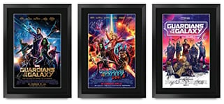 HWC Trading A3 FR Guardians of The Galaxy Collection Chris Pratt and Cast Gifts Printed Poster Signed Autograph Picture for Movie Memorabilia Fans - A3 Framed