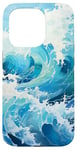 iPhone 15 Pro Blue Sea Ocean Waves Case