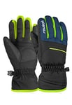 Reusch Gants Unisexe Alan Junior Blck/dres Bleu/Vert Fluo 5