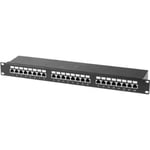 Panneau de brassage rj45 24 ports cat5e stp 1u