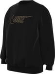 Nike Club Sweatshirt Black/Metallic Gold 152