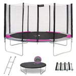 Trampoline rond 430cm avec filet, échelle, bâche et kit ancrage - RALLI 430