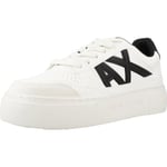 Armani Exchange Femme Kurt, Color Contrast, Chunky Sole Basket, Blanc cassé et Noir, 36 EU