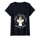 Womens Bark The Herald Angels Sing, Christmas Dog Carol Singer V-Neck T-Shirt