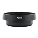 49mm Metal Tilted Vented Lens Hood for Lenses with 49mm Filter Thread - UK STOCK