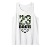 Mens Number 23 Basketball | Army green olive Camo Tank Top