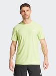 adidas Mens Running Own The Run T-shirt - Green, Green, Size L, Men