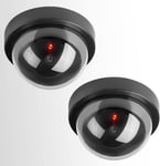 Sentry Lot De 2 Cameras De Videosurveillance Factices En Forme De Dôme Pour Exterieur Ou Interieur Avec Lumiere Led Rouge Clignotante ¿ Protection Pour La Maison,Le Bureau,Les Entreprises