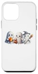 Coque pour iPhone 12 mini Halloween Ghosts Witch Candy Corn Balai Citrouille Crochet Tricot