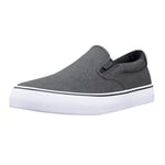 Lugz Homme Baskets Clipper Classic Slip on, Noir et Blanc-Black White Gum, 42 EU