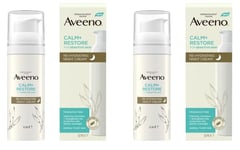 2 x Boxes Aveeno Calm + Restore Night Cream. For Sensitive Skin. 50 ml Size