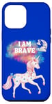 Coque pour iPhone 14 Pro Max Licorne Brave I AM BRAVE
