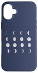 Coque pour iPhone 16 Plus 12 phases de lune astronomie ciel nocturne Meme