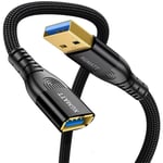 Câble D'Extension Usb 3.0 4 M, Usb Type A Mâle Vers Femelle 5 Gbps, Synchronisation Des Données Usb, Compatible Avec Imprimante, Clavier, Oculus Rift, Disque Dur, Ps Vr, Htc Vive, Lecteur De[X1210]