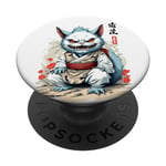 Japanese Aesthetic Yokai Cat Streetwear Cats Demon PopSockets Swappable PopGrip