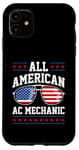 Coque pour iPhone 11 Mécanicien AC patriotique All-American USA 4 juillet américain