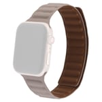 Apple Watch Series 8 (41mm) klockarmband i äkta läder - Khaki Beige