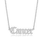 South Coast Jewellery Cancer Zodiac Horoscope Birth Star Sign Necklace Silver Stainless Steel