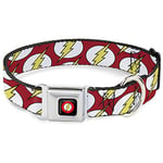 Collier de Ceinture de sécurité pour Chien avec Logo Flash Rouge Blanc Jaune 22,9 à 38,1 cm Largeur 2,5 cm