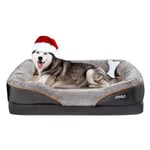 JOYELF lit pour Chien orthopédique XXL lit pour Animal de Compagnie en Mousse à mémoire de Forme avec Housse Lavable Amovible et Jouet grinçant comme Cadeau