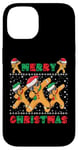 Coque pour iPhone 14 Joyeux Noël Dabbing Gingerbread Men with Xmas Hats