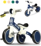 LOL-FUN Toddler Balance Bike for 1 2 Years Old, 4 in 1 Baby Bicycle Midnight bl