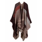 Dam Poncho Cape Sjal: Akryl och Polyester. Faux Cashmere