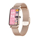 PLUMZONG Dam Smart Watch Custom Urtavlor Full Touch Screen IP68 Vattentät Smartwatch Dam Härligt armband Rose Gold