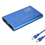 Carte d'acquisition HDMI vers USB3.0 4K,1080P,Dongle d'acquisition pour jeux vidéo en direct,OBS - Type Bleu