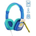 Casque Audio Enfant Planet Buddies - Volume Limité à 85dB - Haut-Parleurs 40mm - Confortable et Pliable - Bleu