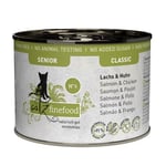 catz finefood Senior N°05 Nourriture Humide pour Chat au Saumon et au Poulet – Nourriture Humide de qualité supérieure pour Votre Chat Senior – sans céréales, sans Sucre, Haute teneur en Viande,