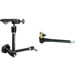 Manfrotto Variable Friction Arm with Bracket, Black & Extension Arm Plugs into 035 Super Clamp with 19.5cm Socket