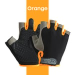 (MHalf Finger Orange)Miesten Pyöräily Moottoripyörä Käsineet Full Finger Kosketusnäyttö Polkupyörä Mtb Pyörä Kuntosali Harjoitushanskat Kesä Ulkokalastus Käsi Guantes Moottoripyörä Käsineet