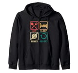 Eat Sleep Shred Repeat Float One Wheel Electric Skateboard Zip Hoodie