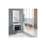 Silamp - Miroir led 48W Rectangulaire 60x80cm Anti-buée avec Interrupteur Tactile Cadre Blanc