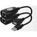 Usb till Rj45 förlängningsadapter över Rj45 Ethernet Lan Splitter-kabel Usb 2.0