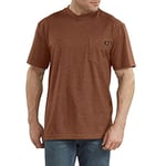 Dickies Men's Heavyweight Crew Neck Short Sleeve Tee T-Shirt, Rustic Red Heather, XL