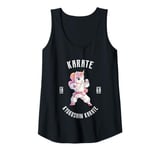 Womens Cute Karate Unicorn Girl Tank Top