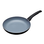 MasterClass Eco Induction Frying Pan with Healthier Ceramic Chemical Non Stick, Large, Aluminium / Iron, Black / Blue, 30 cm