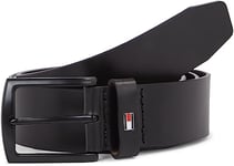 Tommy Hilfiger Ceinture Homme Denton Matte 3.5 Ceinture Cuir, Noir (Black), 85