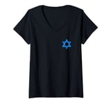 Womens Star Of David T Shirt - Israel Flag Jewish Symbol V-Neck T-Shirt