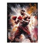 The Contender Boxing Heavyweight Champion Of The World Action Artwork Man Cave Unframed Wall Art Print Poster Home Decor Premium