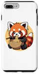 iPhone 7 Plus/8 Plus Red Panda Eating Ramen Noodles Kids Teen Girl Women Kawaii Case