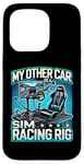 Coque pour iPhone 15 Pro Mon autre voiture est un simulateur de voiture de course Sim Racing Rig Racer