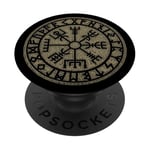 Vegvisir Viking Compass Runes Nordic Celtic Protection PopSockets Adhesive PopGrip