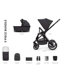 Venicci Tinum Edge 2 in 1 pram & pushchair SE Raven Footmuff Raincover Parasol